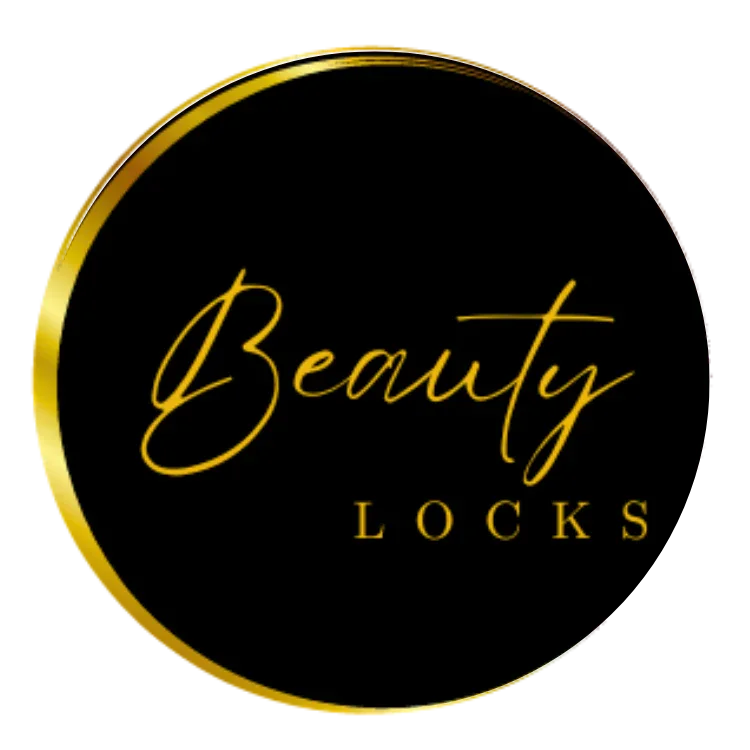 Round logo with 'Beauty Locks' text on a black background